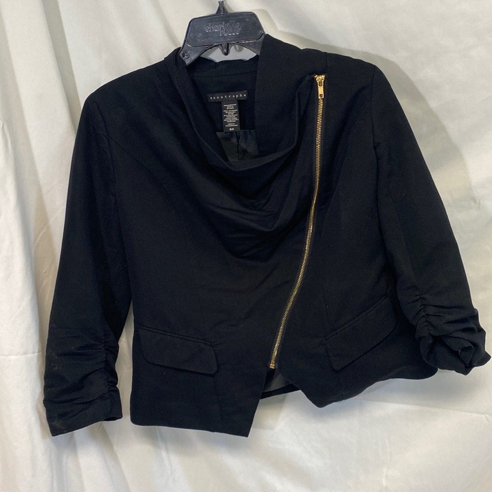 Black side zip jacket